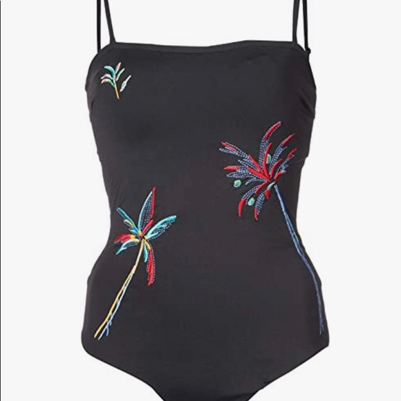 Onia Estelle One Piece Swimsuit, Smocking solid black